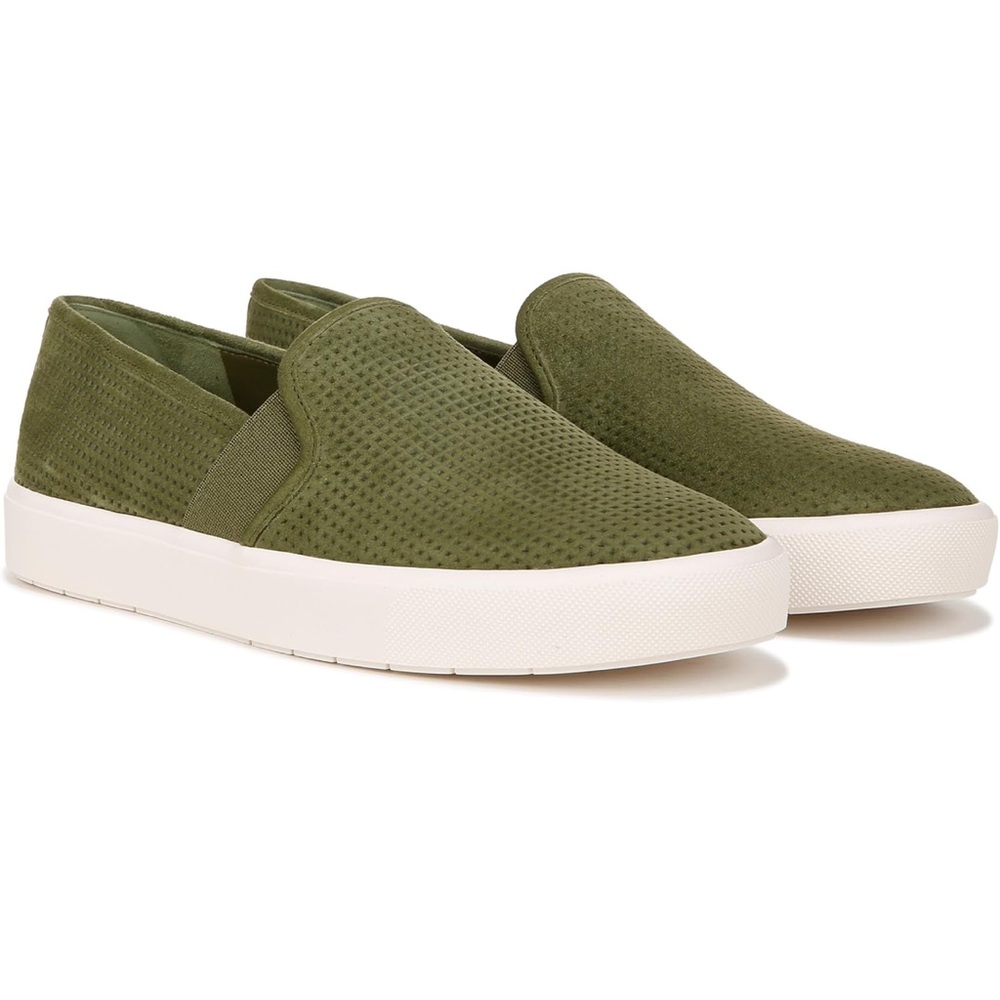 Hot color!  Vince Blair Suede Sneakers Slip in Fern Green! 9.5